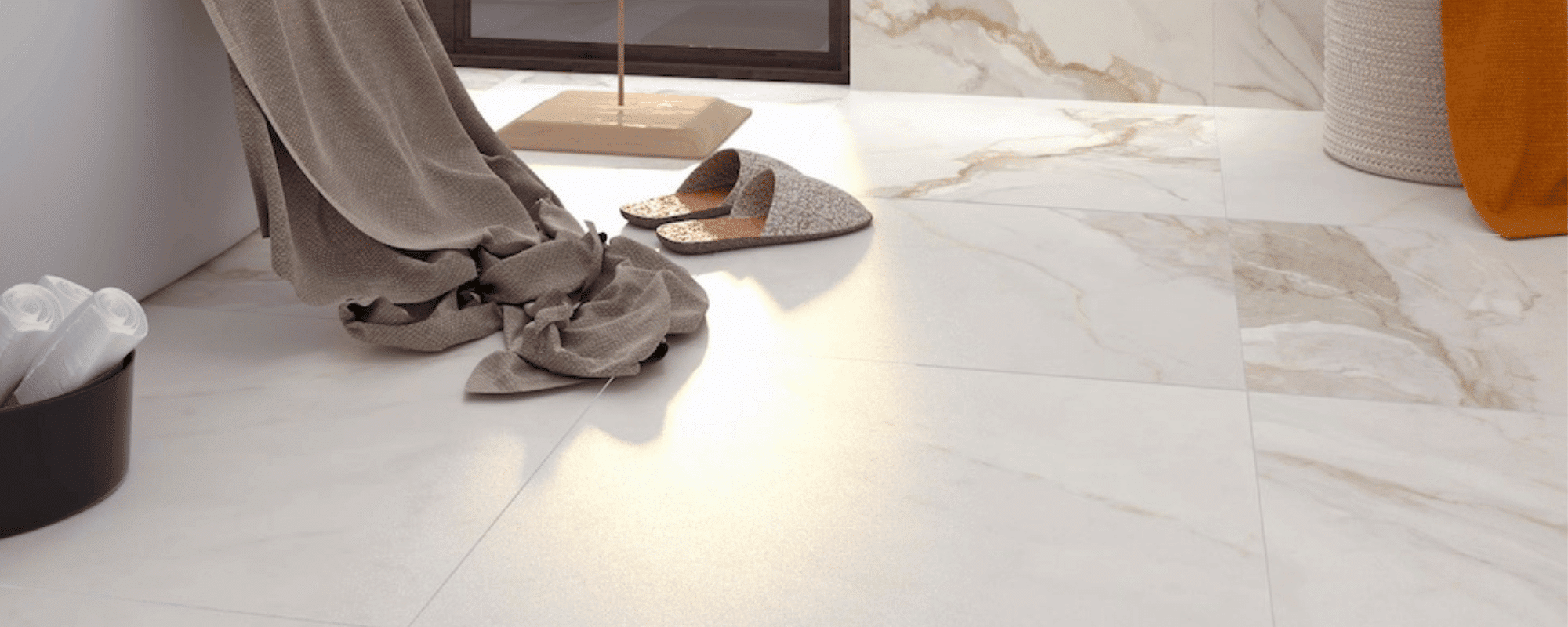 white marble bathroom tiles