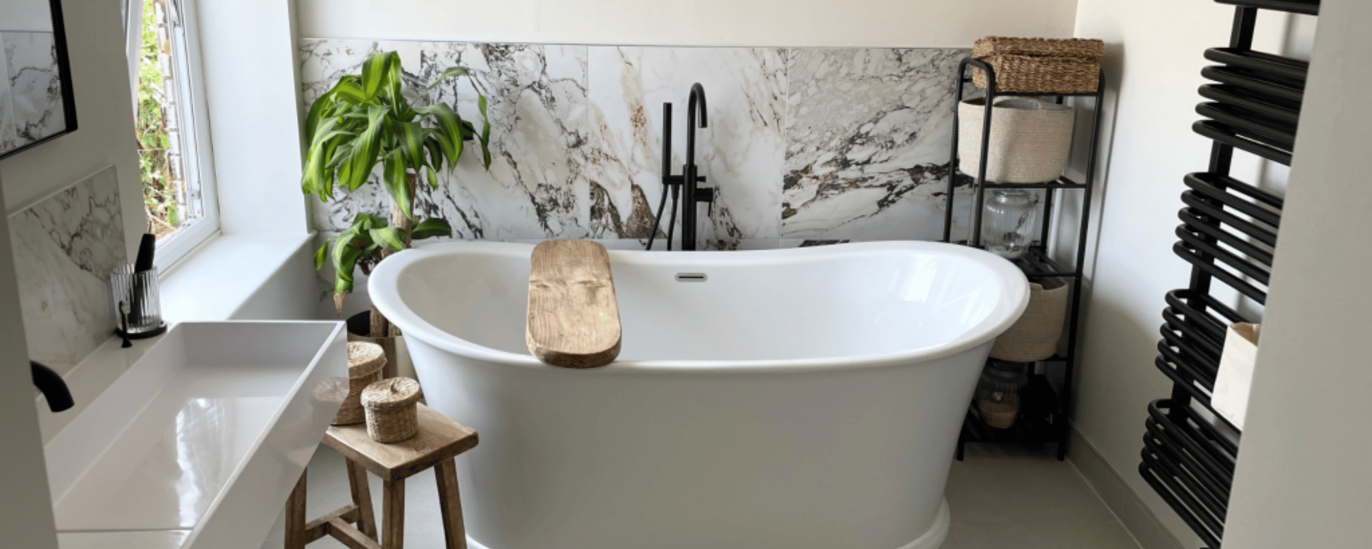 white tiles with cool pattern