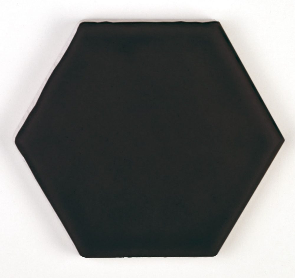 black matt hexagon tiles