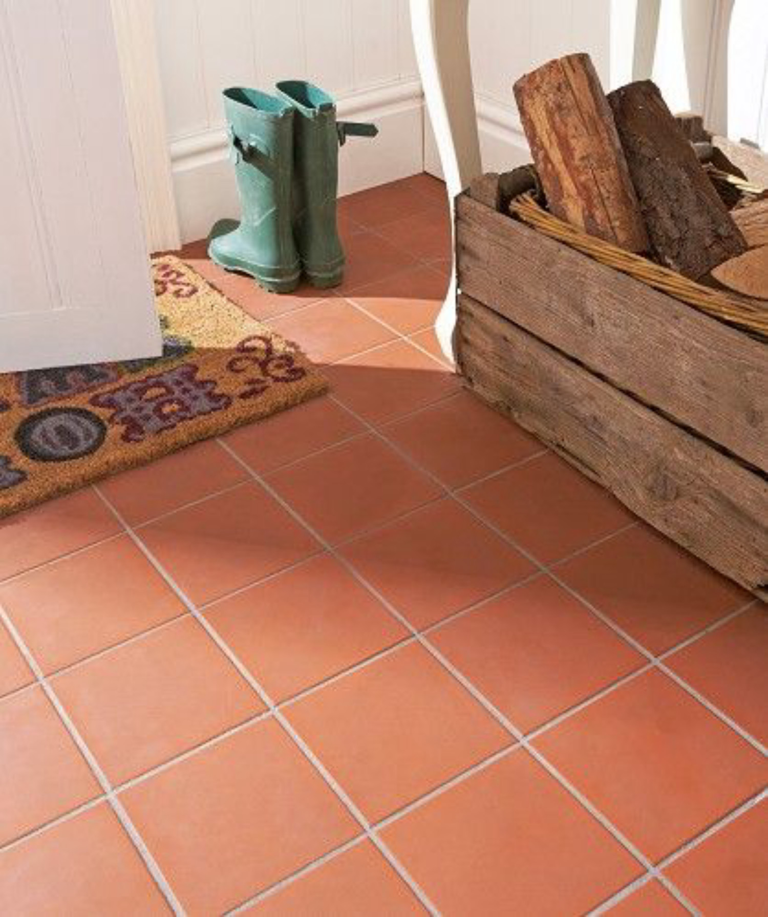 Red Quarry Floor Tiles | Unglazed With Sqaure Edges | Tiles & Mosiacs