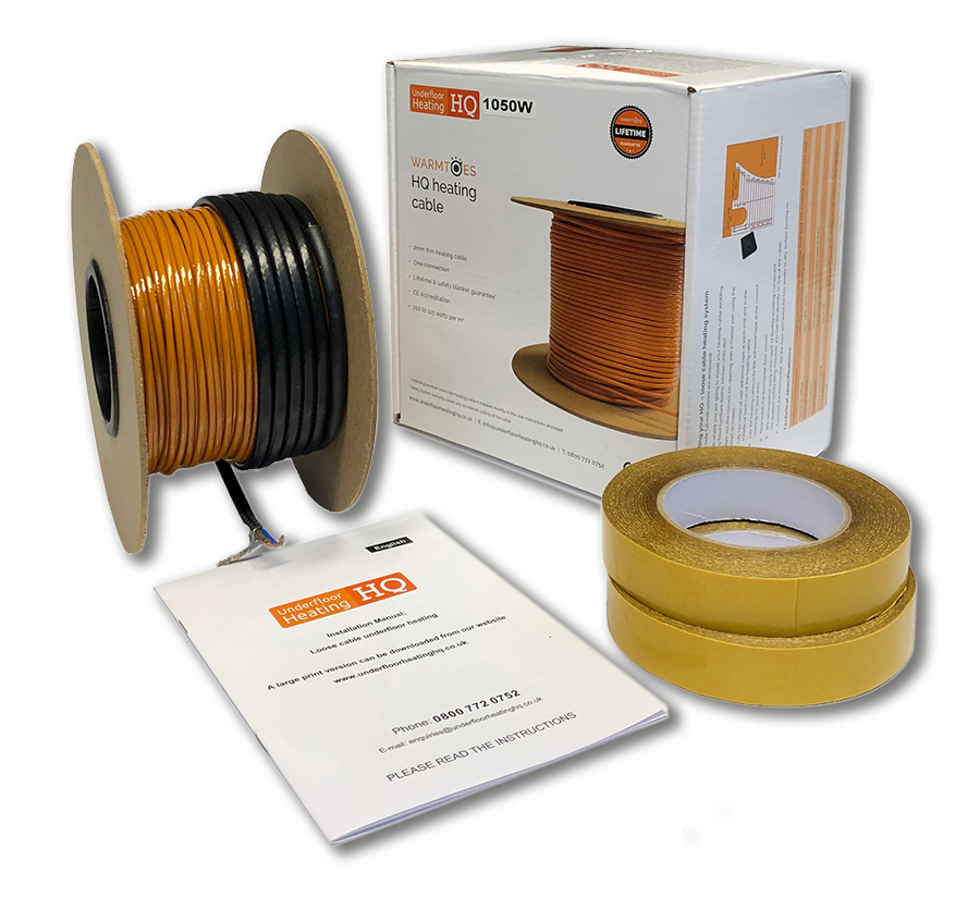 Warmtoes Underfloor Heating Cable Kits 2.25m² to 3m²