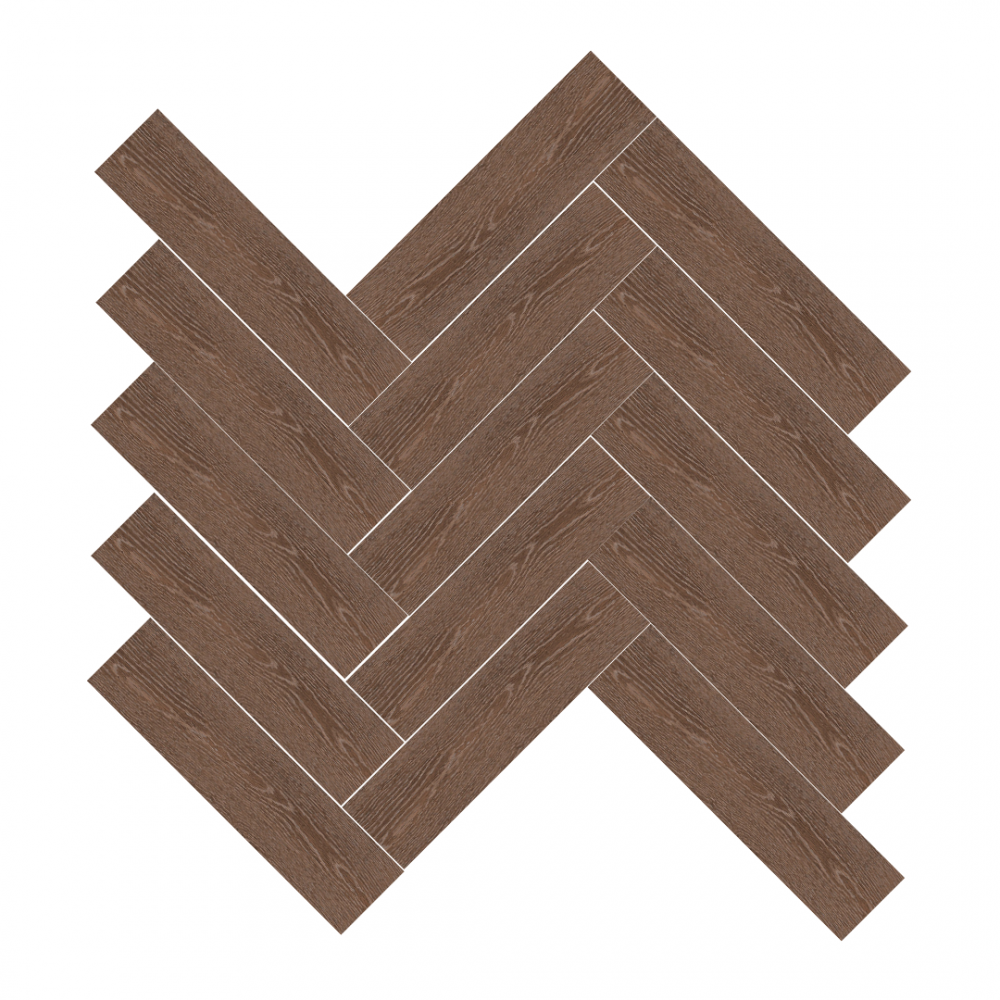 Treverkcharme Brown tile in herringbone pattern