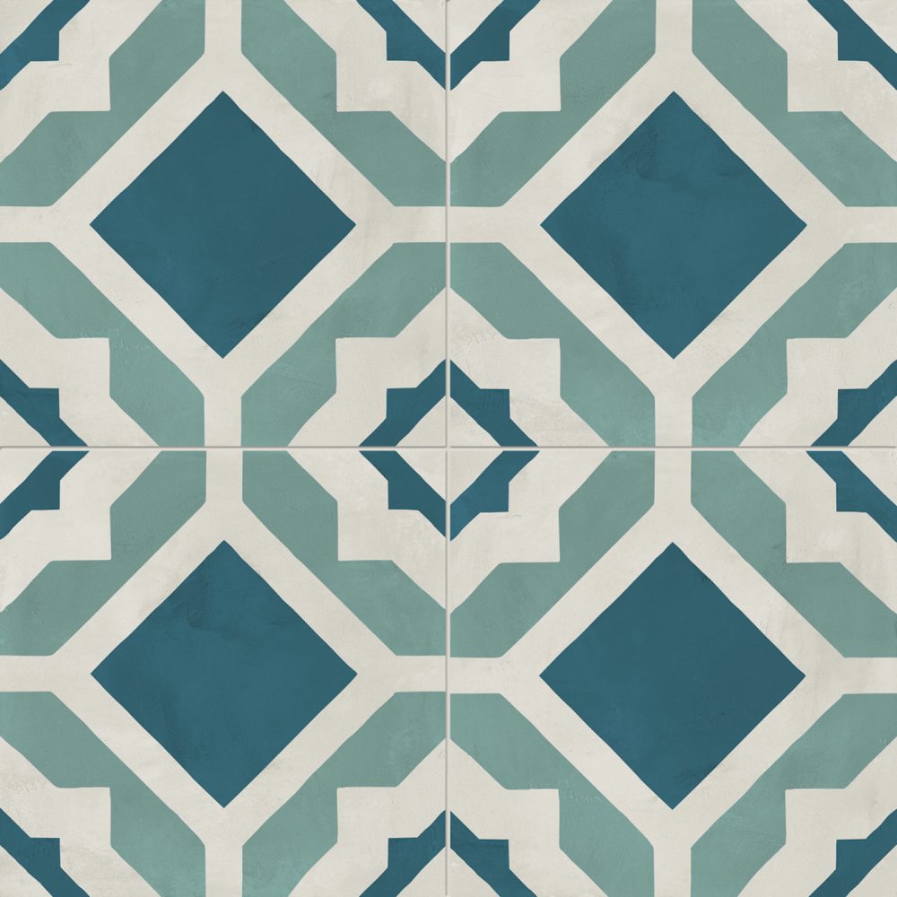 Sage Green Geometric Patterned Tiles