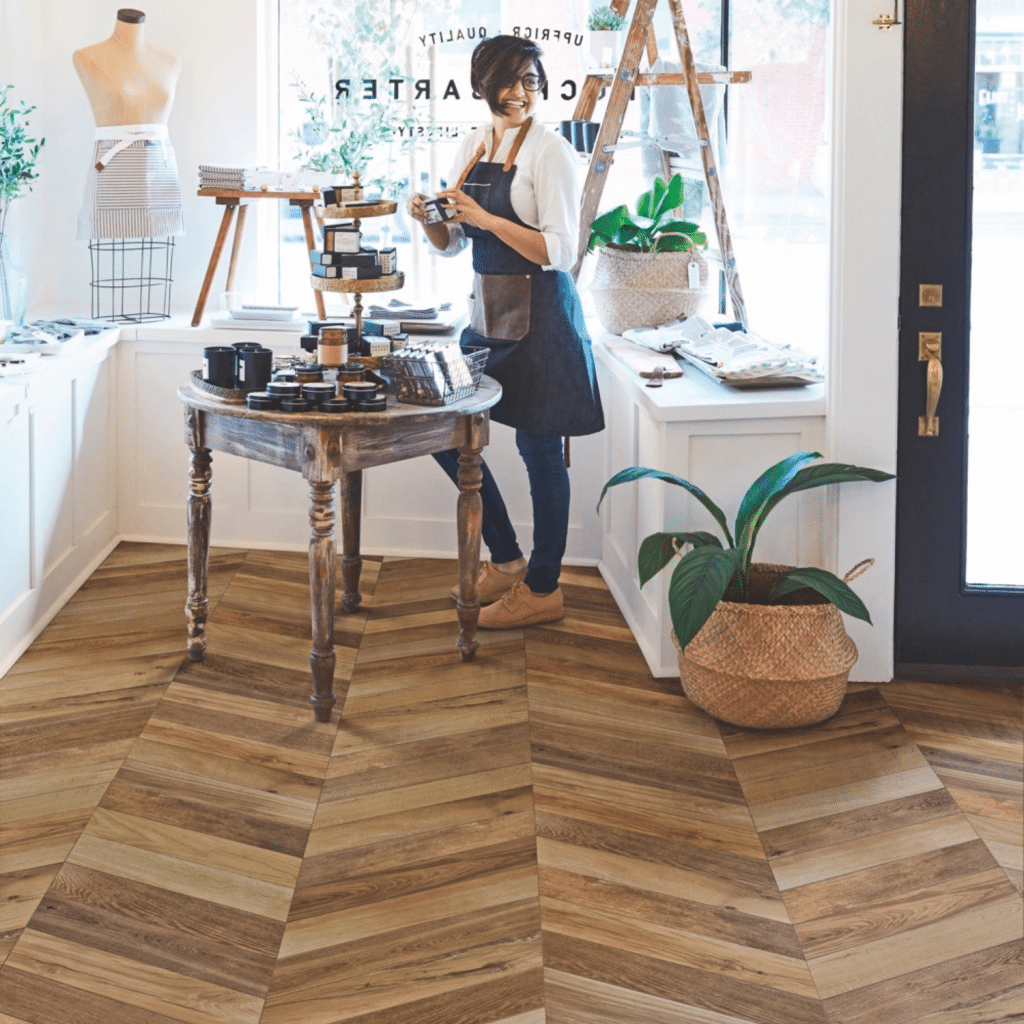 chevron floor tiles