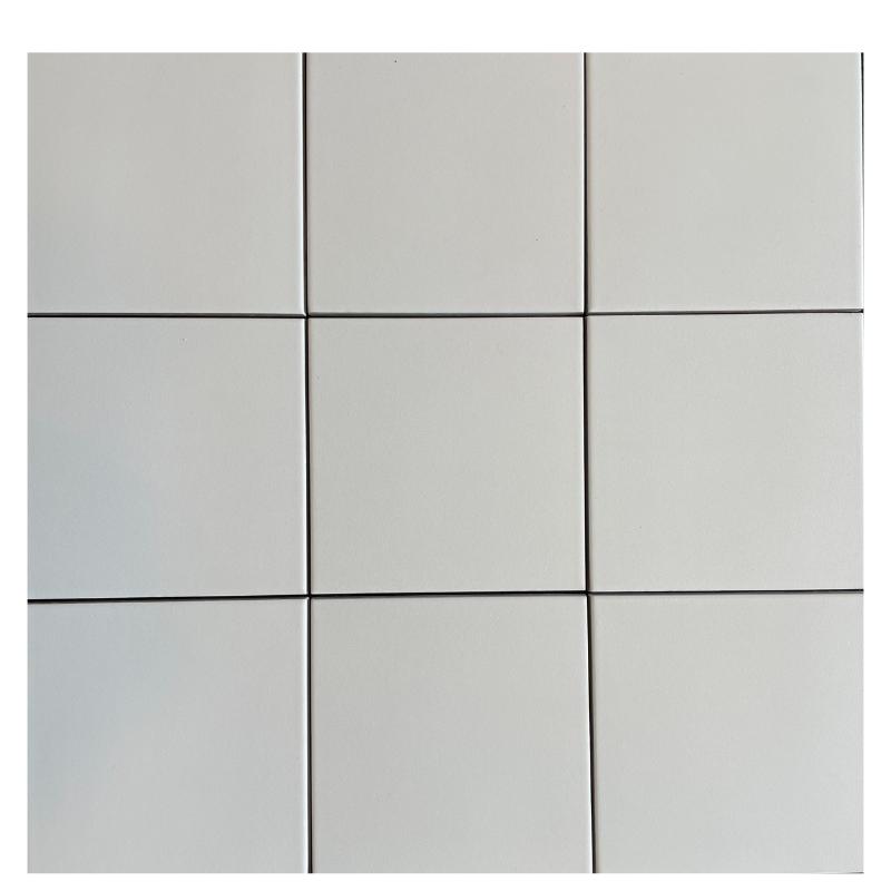 clarice white square matt tiles