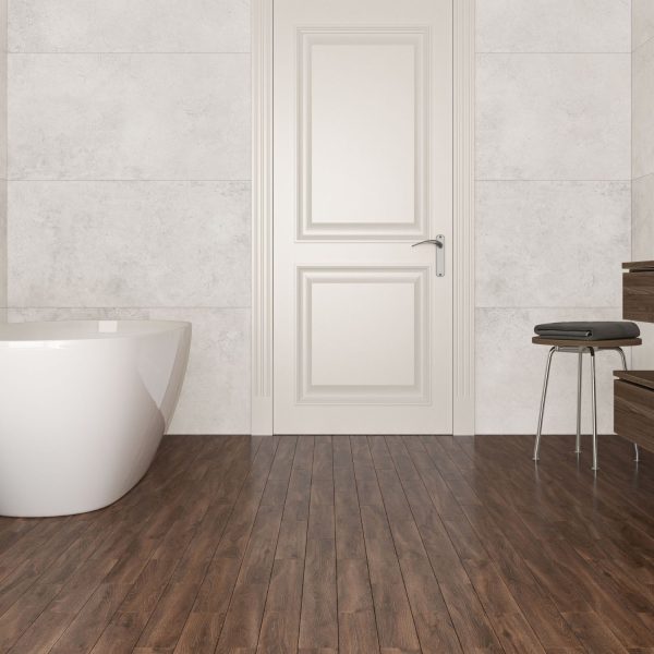 Herringbone Timber Cerezo Brown Tile