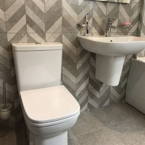 Palazzo Chevron Grey Wall Tile